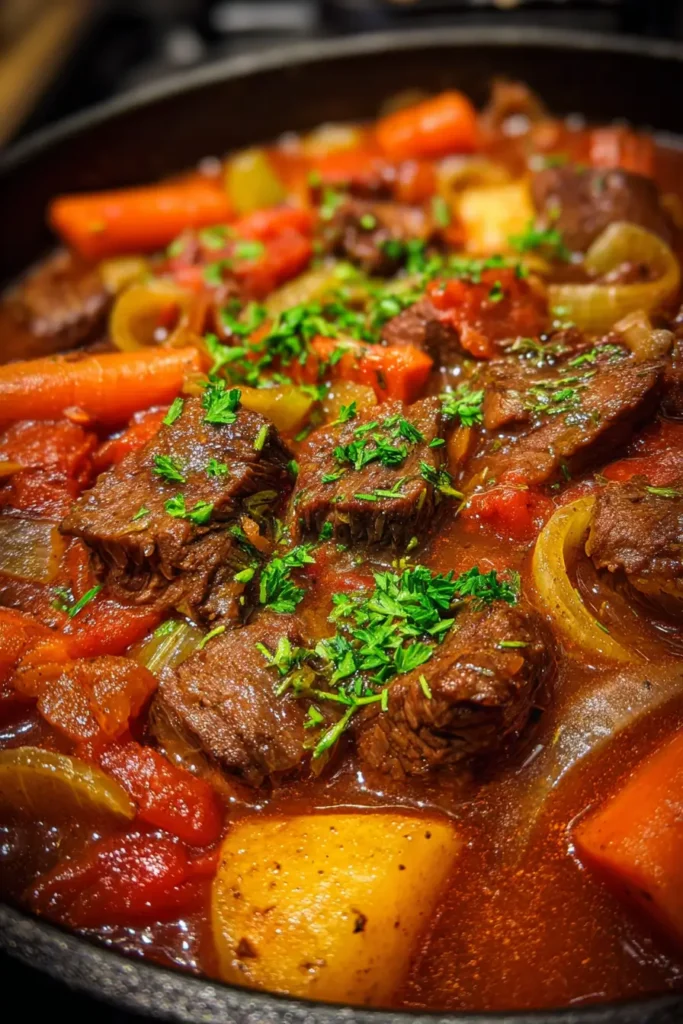 Beef Stew Recipe: 7 Irresistible Secrets for Rich, Cozy Flavor 4 Beef stew recipe served hot with fresh parsley and crusty bread on the side