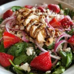 Strawberry Chicken Spinach Salad Recipe 5-Star Fresh Favorite